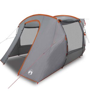 vidaXL Tenda da Campeggio per Auto Grigio e Arancione Impermeabile