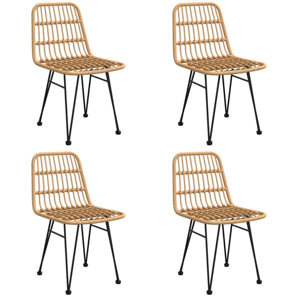 vidaXL Set da Pranzo da Giardino 5 pz in Polyrattan