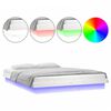vidaXL Giroletto con LED Bianco 140x200 cm in Legno Massello