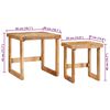 vidaXL Tavoli da annidamento 2 pcs Marrone Legno di mango massello