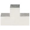 vidaXL Connettore per Pali a Forma di T in Metallo Zincato 101x101 mm