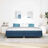 vidaXL Letto a molle con materasso Blu 200 x 200 cm Tessuto