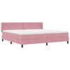 vidaXL Letto a molle con materasso Rosa 200 x 200 cm Poliestere