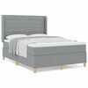 vidaXL Letto a Molle con materasso Grigio chiaro 140 x 200 cm Tessuto