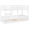 vidaXL Letto a Castello Bianco 90x200 cm in Legno Massello di Pino