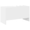 vidaXL Mobile porta vinili Bianco 78.5 x 35 x 45 cm Legno multistrato
