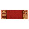 vidaXL Tappetini per Scale Autoadesivi 10 pz 65x21x4 cm Rossi
