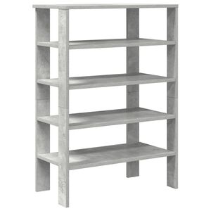 vidaXL Scarpiera Grigio Cemento 61x32x87,5 cm in Legno Multistrato