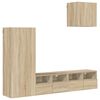 vidaXL Mobili TV a Muro 4pz Rovere Sonoma in Legno Multistrato