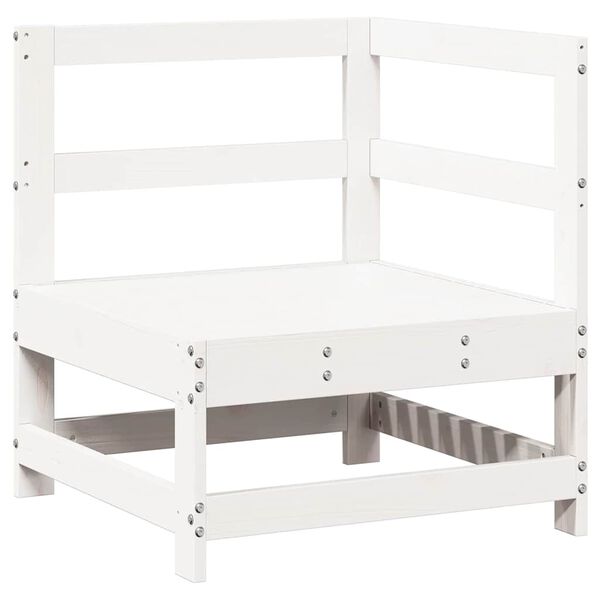 vidaXL Set Salotto da Giardino 7 pz Bianco in Legno Massello di Pino