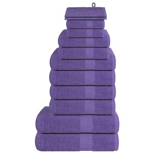vidaXL Set di asciugamani 12 pezzi FROGN Viola 360 g/m&sup2;