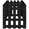 vidaXL Fioriera Giardino a Recinzione Nera 200x50x50cm Massello Pino