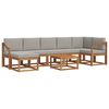 vidaXL Set di divani da esterno 8 pcs Grigio Naturale e Chiaro