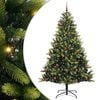 vidaXL Albero di Natale Artificiale a Cerniera con 300 LED Verde