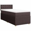 vidaXL Giroletto a Molle con Materasso Marrone Scuro 90x190cm Tessuto