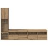 vidaXL Unit&agrave; TV da Parete 4 pcs Rovere artigianale Legno multistrato
