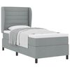 vidaXL Letto a molle con materasso Grigio chiaro 80 x 200 cm Tessuto