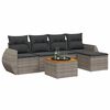 vidaXL Set Divano da Giardino 6 pz con Cuscini Grigio in Polyrattan