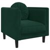 vidaXL Poltrona con Cuscino Verde Scuro in Velluto