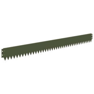 vidaXL Bordura per Prato 20 pcs 103 x 10 cm Acciaio Verde Oliva
