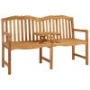 vidaXL Panchina in legno intagliata a mano Naturale 155 x 60 x 94 cm