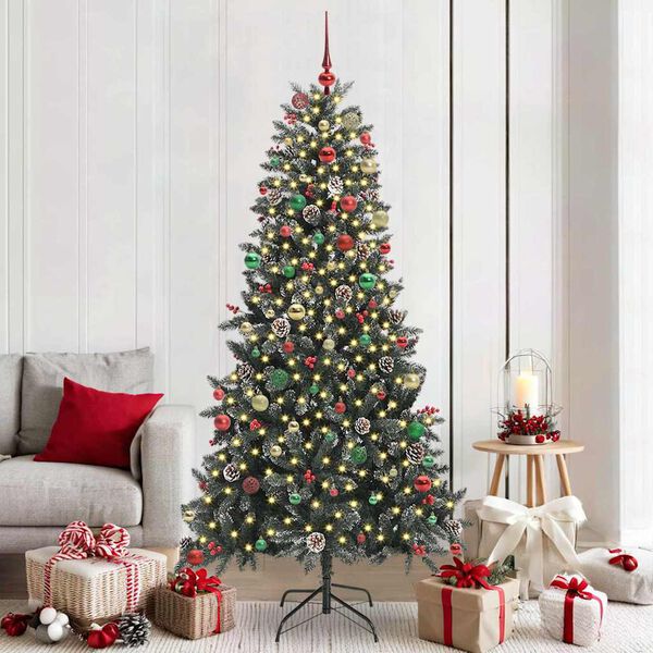vidaXL Albero di Natale artificiale con 300 LED Verde 210 cm