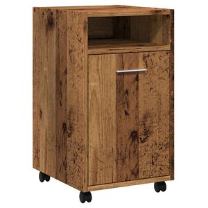 vidaXL Armadio con Ruote Legno Vecchio 33x38x60 cm Legno Multistrato