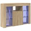 vidaXL Mobile TV LED Angolare 100x40x68cm Rovere Sonoma