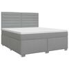 vidaXL Letto box spring con materasso Grigio Chiaro 140 x 190 cm