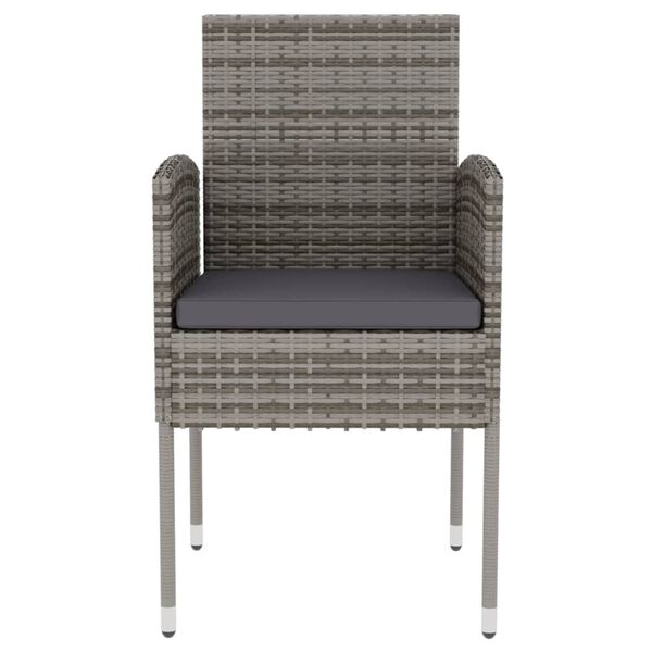 vidaXL Set Mobili da Pranzo per Giardino 3 pz in Polyrattan Antracite