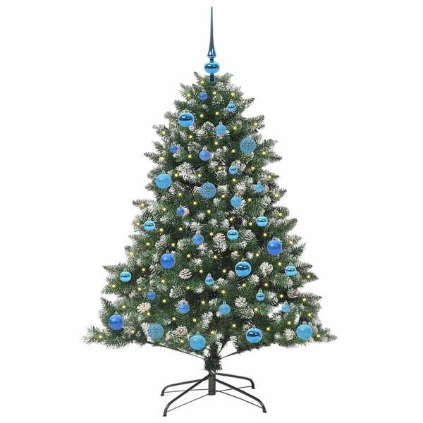 vidaXL Albero di Natale artificiale con 150 LED Verde 150 cm