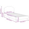 vidaXL Struttura letto bambini con testata Grigio chiaro 80 x 200 cm