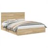 vidaXL Letto con Contenitore con cassetto Rovere Sonoma 160 x 200 cm
