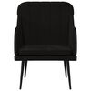 vidaXL Poltrona Nera 63x76x80 cm Velluto