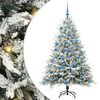 vidaXL Albero di Natale Artificiale Pre-illuminato con Set di Palline