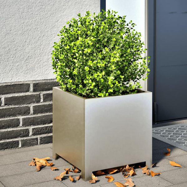 vidaXL Fioriere da Giardino 2 pz 40x40x40 cm in Acciaio Inox