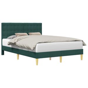 vidaXL Struttura del letto Verde Scuro 120 x 200 cm Tessuto