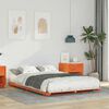 vidaXL Struttura letto a terra Cera marrone 140 x 190 cm