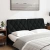 vidaXL Cuscino Testiera Nero 160 cm in Tessuto