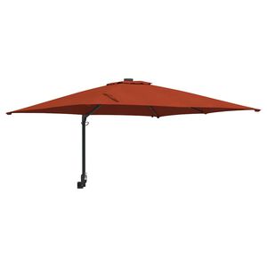 vidaXL Ombrello da giardino Terracotta 248,5 x 247,5 x 160 cm