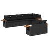 vidaXL Set Divani da Giardino con Cuscini 8 pz Nero in Polyrattan