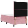 vidaXL Letto a molle con materasso Rosa 90 x 200 cm Velluto