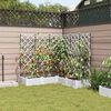 vidaXL Vaso da giardino 5 pcs Bianco 120 x 120 x 125,5 cm Acciaio
