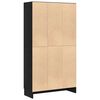 vidaXL Armadio per Libri Rovere Nero 82,5 x 30,5 x 150 cm