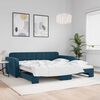 vidaXL Divano Letto con Letto Estraibile Blu 100x200 cm in Velluto