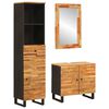 vidaXL Set da Bagno con cassetto Naturale Legno di mango massello