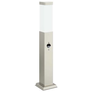 vidaXL Lampada a paletto con sensore 50 cm Acciaio Inox IP44