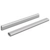 vidaXL Asta per armadio 2 pcs Argento 764 x 15 x 29 mm