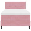 vidaXL Letto a molle con materasso Rosa 80 x 200 cm Velluto