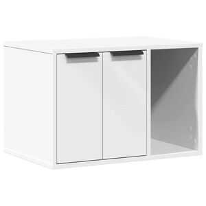 vidaXL Recinto Lettiera Gatti Bianco 60x40x40 cm in Truciolato